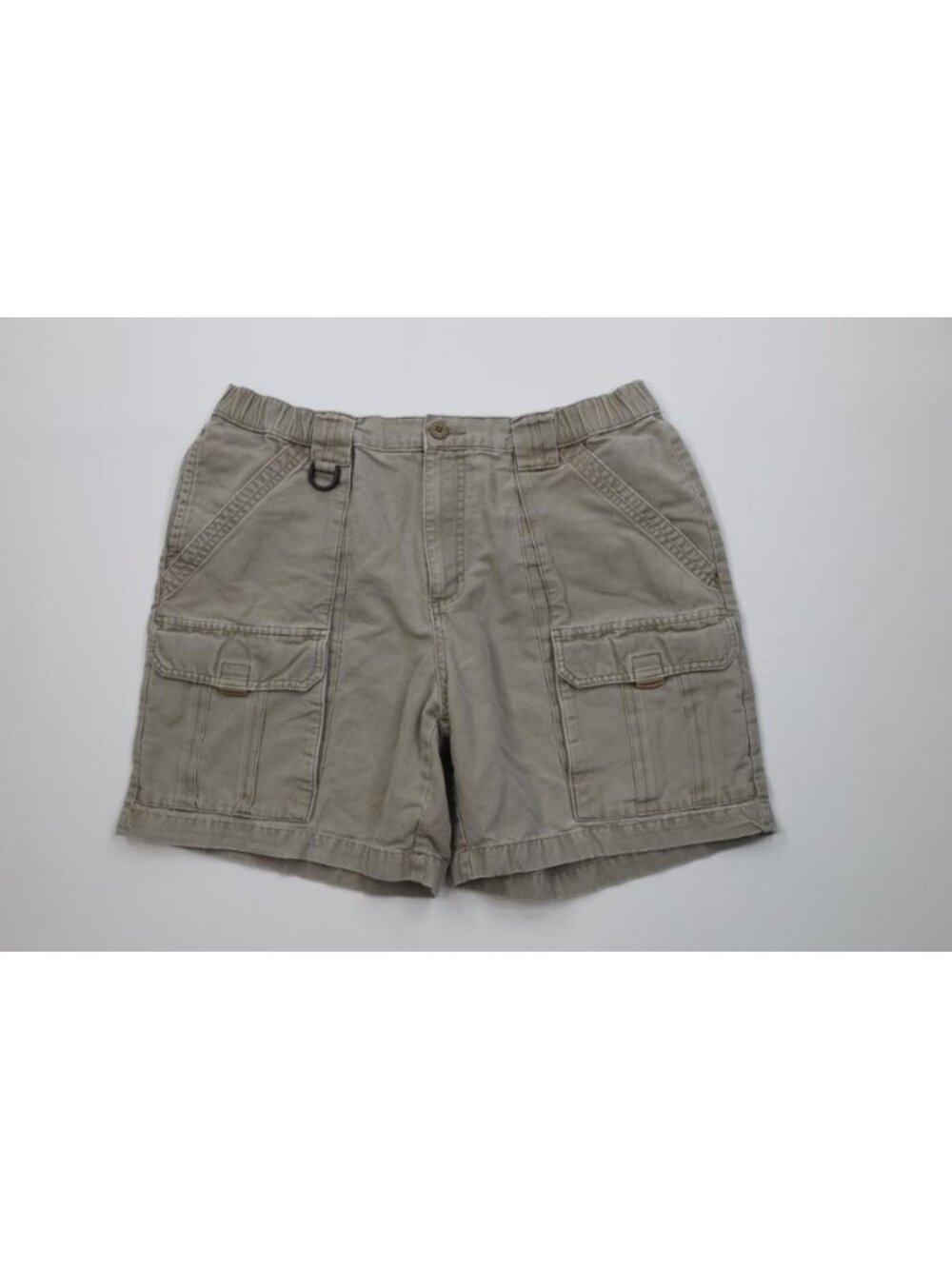 Vintage 90s Y2K Columbia Mens 34 Faded Stonewash Canvas Above Knee Cargo Shorts